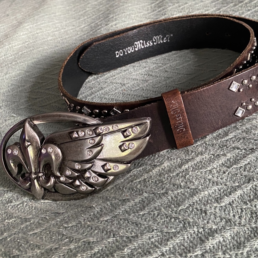 Miss Me Medium Genuine Leather Dark Brown Belt